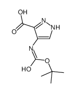 4-[[(1,1-dimethylethoxy)carbonyl]amino]-1H-pyrazole-3-carboxylic acid Structure