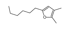 5-hexyl-2,3-dimethylfuran Structure