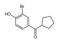 (3-bromo-4-hydroxyphenyl)-cyclopentylmethanone结构式