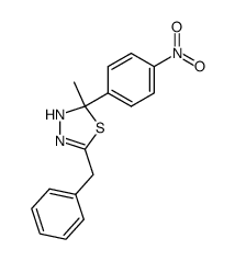 5-Benzyl-2-methyl-2-(4-nitro-phenyl)-2,3-dihydro-[1,3,4]thiadiazole结构式