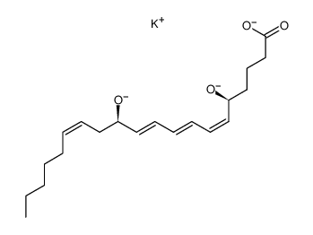 monopotassium mono((5S,6Z,8E,10E,12R,14Z)-5,12-dioxidoicosa-6,8,10,14-tetraenoate) Structure