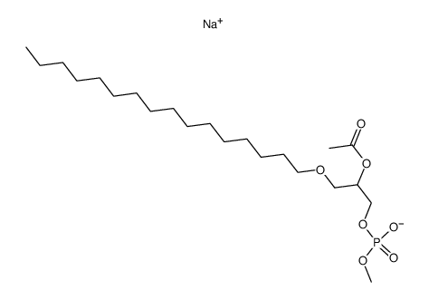 1-O-Hexadecyl-2-O-acetylglycero-3-phosphorsaeuremethylester Na salz Structure