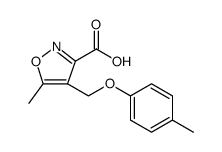 3-Isoxazolecarboxylic acid, 5-methyl-4-[(4-methylphenoxy)methyl]结构式
