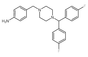 4-{4-[BIS(4-FLUOROPHENYL)METHYL]PIPERAZIN-1-YLMETHYL}PHENYLAMINE picture