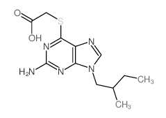 Aceticacid, 2-[[2-amino-9-(2-methylbutyl)-9H-purin-6-yl]thio]- picture