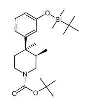 tert-butyl (3R,4R)-4-(3-(tert-butyldimethylsilyloxy)phenyl)-3,4-dimethylpiperidine-1-carboxylate Structure