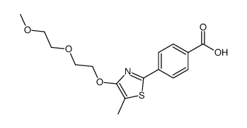 4-[4-[2-(2-methoxyethoxy)ethoxy]-5-methyl-1,3-thiazol-2-yl]benzoic acid结构式