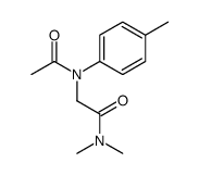 2-(N-acetyl-4-methylanilino)-N,N-dimethylacetamide结构式