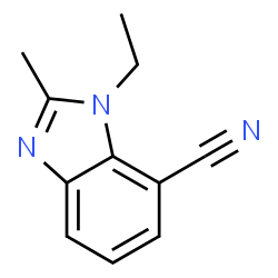 7-Benzimidazolecarbonitrile,1-ethyl-2-methyl-(7CI) structure