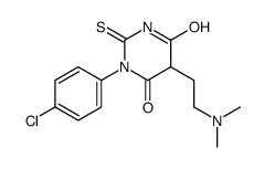 1-(4-chlorophenyl)-5-[2-(dimethylamino)ethyl]-2-sulfanylidene-1,3-diazinane-4,6-dione Structure