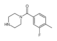 1-[(3-氟-4-甲基苯基)羰基]哌嗪结构式