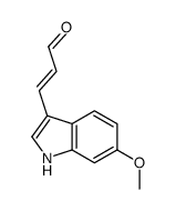 3-(6-methoxy-1H-indol-3-yl)prop-2-enal结构式