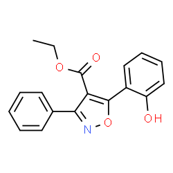 4-Isoxazolecarboxylicacid,5-(2-hydroxyphenyl)-3-phenyl-,ethylester(9CI)结构式