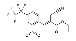 Ethyl (2E)-2-(cyanomethyl)-3-[2-nitro-4-(pentafluoroethyl)phenyl] acrylate Structure