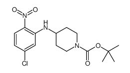1-Piperidinecarboxylic acid, 4-[(5-chloro-2-nitrophenyl)amino]-, 1,1-dimethylethyl ester结构式