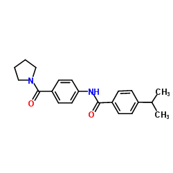 4-Isopropyl-N-[4-(1-pyrrolidinylcarbonyl)phenyl]benzamide Structure