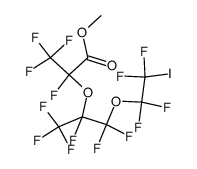 Methyl Perfluoro(8-iodo-2,4-dimethyl-3,6-dioxaoctanoate)结构式