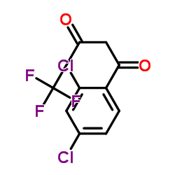 4,4,4-TRIFLUORO-1-(2,4-DICHLOROPHENYL)-1,3-BUTANEDIONE结构式