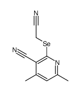 2-(cyanomethylselanyl)-4,6-dimethylpyridine-3-carbonitrile结构式