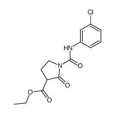 3-Ethoxycarbonyl-1-(3-chlorphenylcarbamoyl)-pyrrolidon-(2) Structure