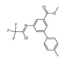 5-[1-chloro-2,2,2-trifluoro-eth-(Z)-ylideneamino]-4′-methylbiphenyl-3-carboxylic acid methyl ester结构式