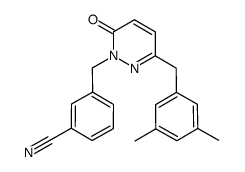 3-{[3-(3,5-dimethylbenzyl)-6-oxopyridazin-1(6H)-yl]methyl}benzonitrile Structure