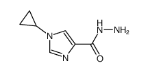 1-Cyclopropyl-1H-imidazole-4-carbohydrazide结构式