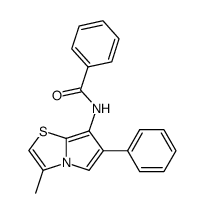 N-(3-methyl-6-phenyl-pyrrolo[2,1-b]thiazol-7-yl)-benzamide结构式