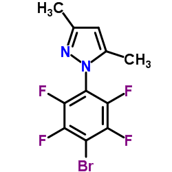 1-(4-Bromo-2,3,5,6-tetrafluorophenyl)-3,5-dimethyl-1H-pyrazole结构式