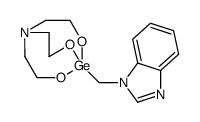 5-(benzimidazol-1-ylmethyl)-4,6,11-trioxa-1-aza-5-germabicyclo[3.3.3]undecane结构式