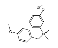 N-(p-methoxybenzyl)-N,N-dimethyl-m-chloroanilinium bromide Structure