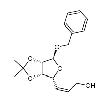 benzyl (Z)-5,6-dideoxy-2,3-O-isopropylidene-α-D-lyxo-hept-5-enofuranoside Structure