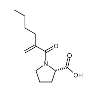 N-(2-methylene-hexanoyl)-L-proline Structure