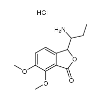 3-(1-amino-propyl)-6,7-dimethoxy-phthalide, hydrochloride Structure