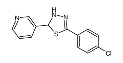 5-(4-chlorophenyl)-2-pyridin-3-yl-2,3-dihydro-1,3,4-thiadiazole Structure