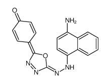 4-[5-[(4-aminonaphthalen-1-yl)hydrazinylidene]-1,3,4-oxadiazol-2-ylidene]cyclohexa-2,5-dien-1-one结构式