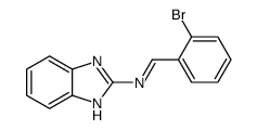 N-(1H-benzimidazol-2-yl)-1-(2-bromophenyl)methanimine结构式