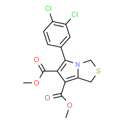 Dimethyl 5-(3,4-dichlorophenyl)-1H-pyrrolo[1,2-c][1,3]thiazole-6,7-dicarboxylate结构式