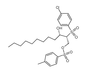 (2R,3S)-2-((4-chlorophenyl)sulfonyl)-3-hydroxydodecyl 4-methylbenzenesulfonate结构式