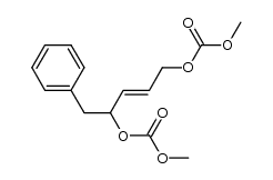 (E)-dimethyl (5-phenylpent-2-ene-1,4-diyl) dicarbonate结构式