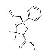 methyl 5-allyl-2,2-dimethyl-5-phenyltetrahydrofuran-3-carboxylate结构式
