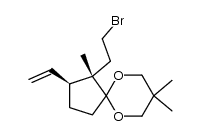 (2S,3S)-2-(2-Bromoethyl)-3-ethenyl-2-methylcyclopentanone 2,2-dimethyl-1,3-propanediyl acetal Structure