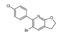 5-bromo-6-(4-chlorophenyl)2,3-dihydrofuro(2,3-b)pyridine结构式