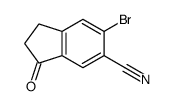 6-bromo-3-oxo-1,2-dihydroindene-5-carbonitrile Structure