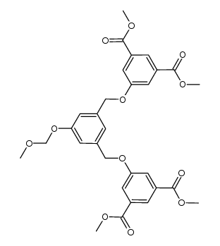 tetramethyl 5,5'-(((5-(methoxymethoxy)-1,3-phenylene)bis(methylene))bis(oxy))diisophthalate结构式