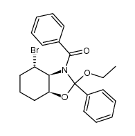 ((3aS,4S,7aS)-4-bromo-2-ethoxy-2-phenylhexahydrobenzo[d]oxazol-3(2H)-yl)(phenyl)methanone结构式