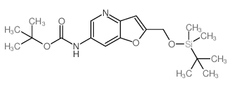 tert-Butyl 2-((tert-Butyldimethylsilyloxy)methyl)furo[3,2-b]pyridin-6-ylcarbamate Structure