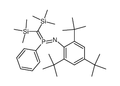 P-phenyl-N-<2,4,6-tri(tert-butyl)phenyl>imino-C,C-bis(trimethylsilyl)methylenephosphorane Structure