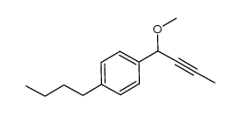 1-butyl-4-(1-methoxybut-2-ynyl)benzene结构式