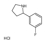 2-(3-FLUORO-PHENYL)-PYRROLIDINE, HYDROCHLORIDE structure